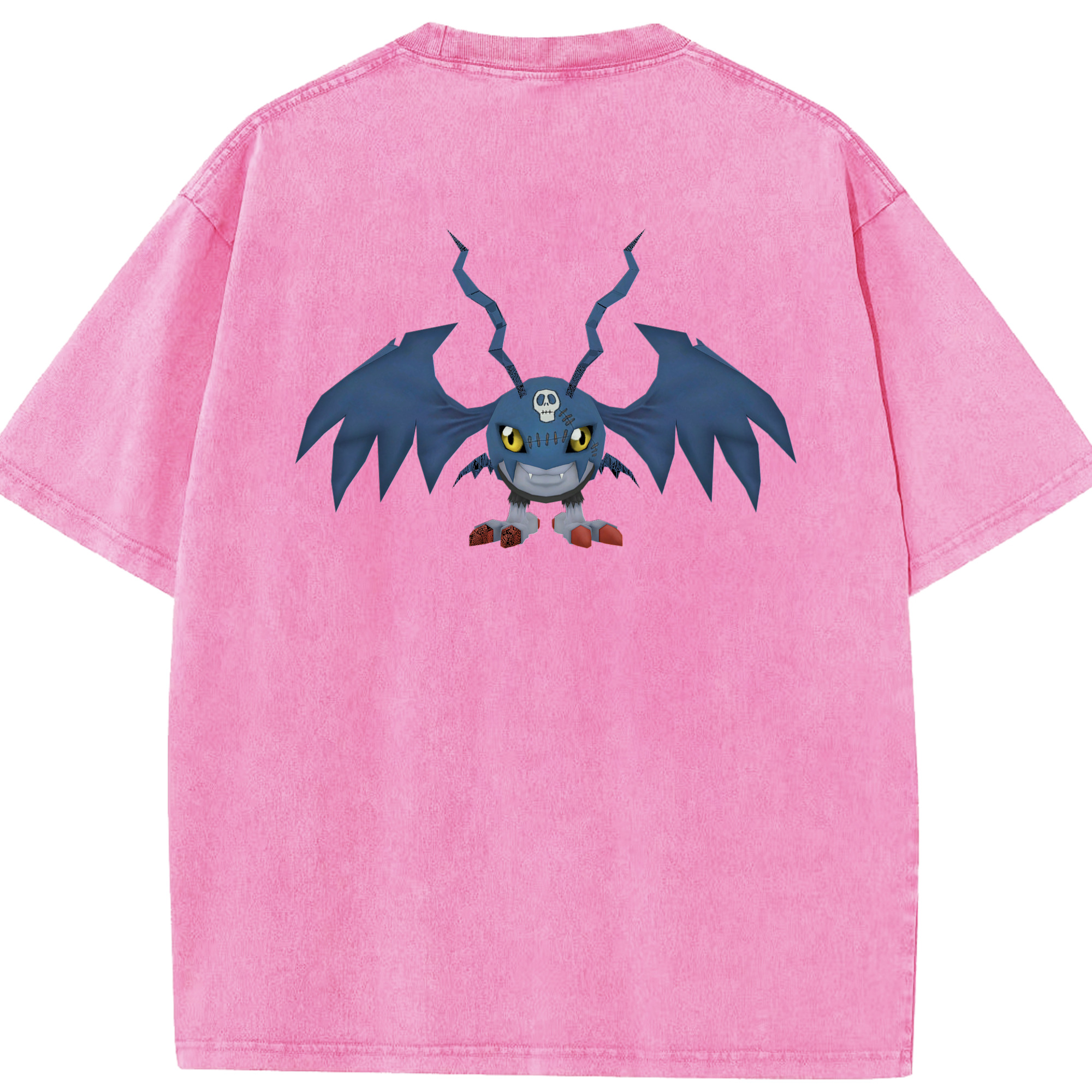 （画像用） Digimon デジタルモンスター/デジモン 綿100% ヴィンテージ風 半袖Tシャツ（背面プリント）